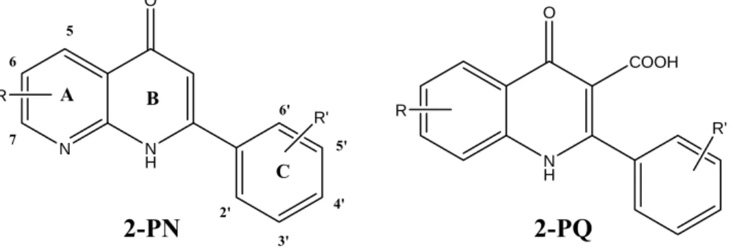 Fig 2. 2-PN 及 2-PQ 之結構 
