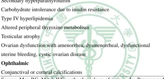 Table 2-1. Manifestations of the Uremic Syndrome (cont’)                Dermatologic 