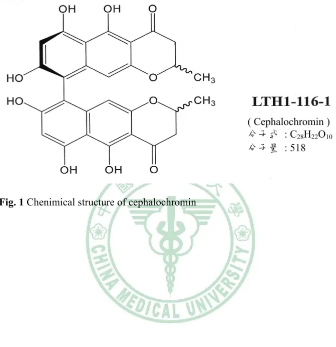 Fig. 1 Chenimical structure of cephalochromin 