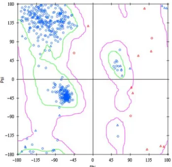 Figure 4. Result of 3D-profile for H1 model structure. A score greater than zero indicates high reliability in the modelling structure.