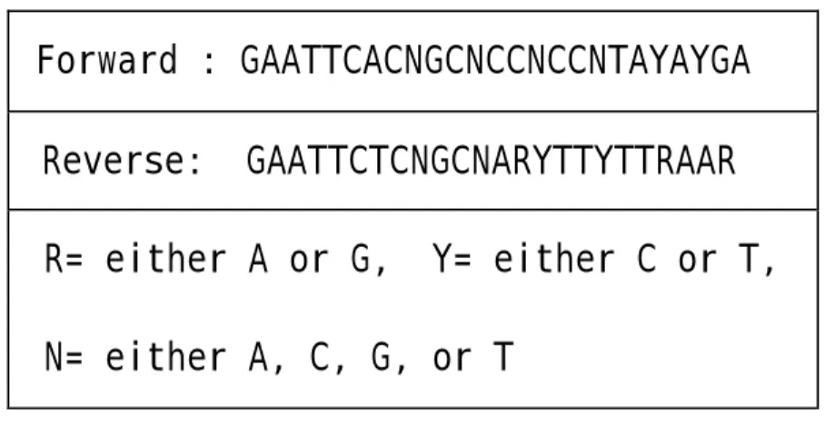 Table 1. Degenerate primers of classical cadherin 
