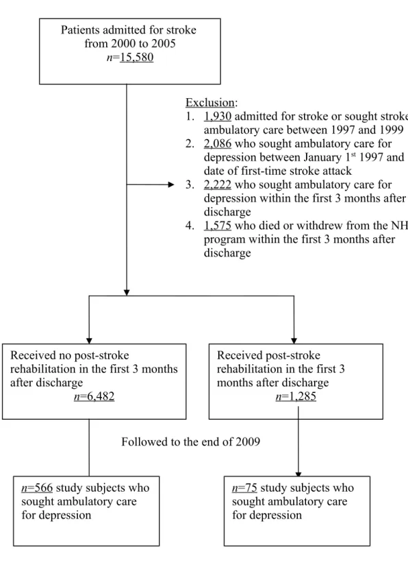 Figure 1. Flow chart of study subjects’ selection and follow-up Patients admitted for stroke 