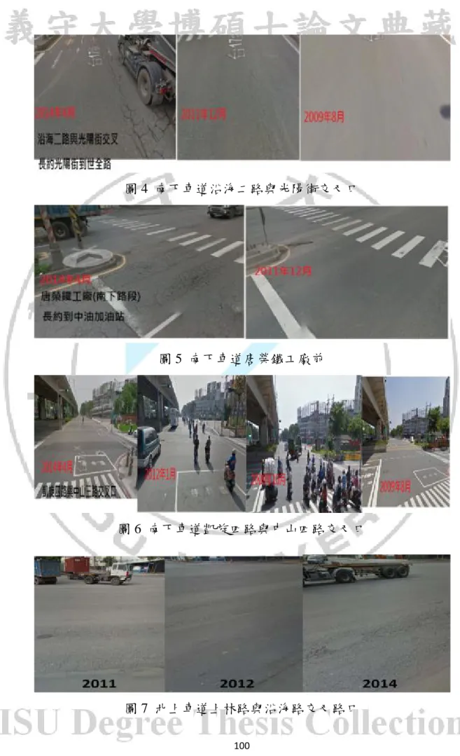 圖 4  南下車道沿海二路與光陽街交叉口 
