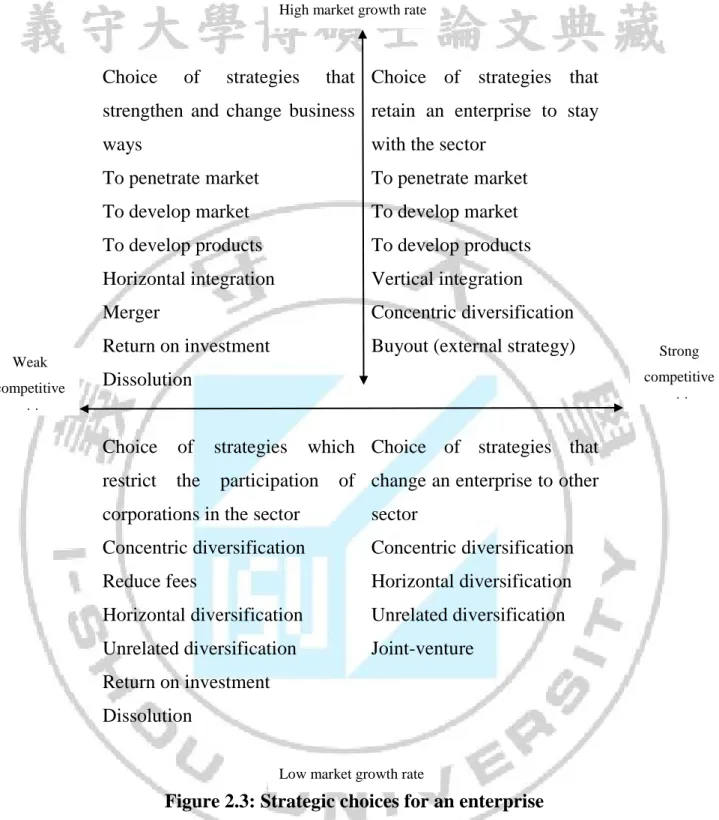 Figure 2.3: Strategic choices for an enterprise 