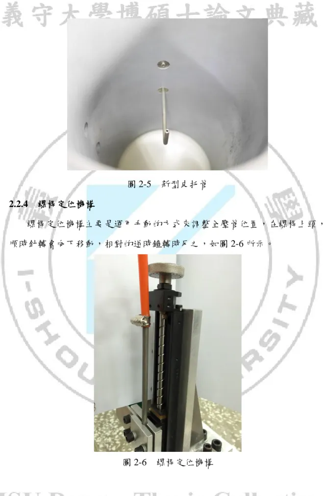 圖 2-5  新型皮托管  2.2.4  螺桿定位機構 
