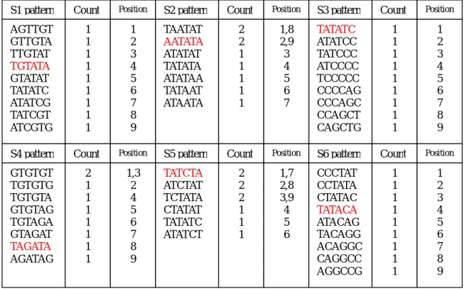 表 3.2 方法實例 pattern 紀錄表 