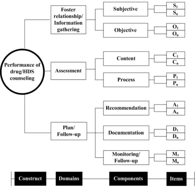 Figure 2:    Conceptualization of a measure of performance of HDS counseling   