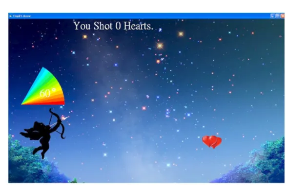 Figure 3 Screenshot of “Cupid’s Arrow” game.