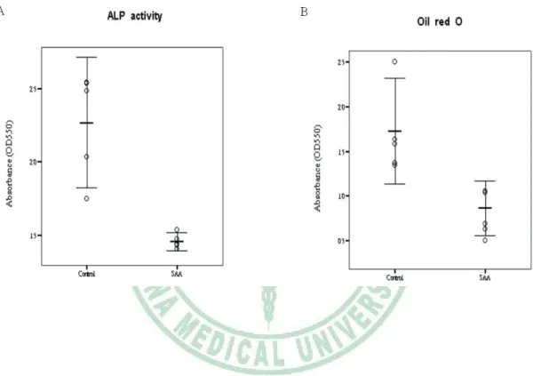 Figure 4. Comparison of osteogenic and adipogenic potential by 