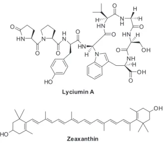 Figure  5.  Structures  of  selected  compounds  found  in Lycium  barbarum