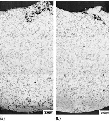FIG. 11. Fine Ag–Zn dendrites in the upper region of the sample aging at 250 °C for (a) 40 min and (b) 60 min, and in the sample aging at 300 °C for (c) 1 min and (d) 3 min.