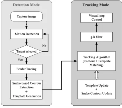 Figure 3. Schematic diagram of the dynamic visual tracking system developed in this study.