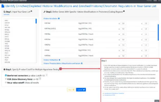 Figure 2. The input page. To use YHMI, users have to go through a three-step process 