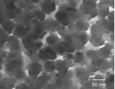 FIG. 6. The bright-field TEM micrograph of AlO x film on ZnO- ZnO-deposited glass (sample C).