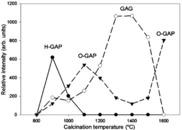 Figure 3 shows the morphology of the as-precipitated powder and the products as heat-treated at the different temperatures