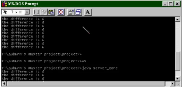 Figure 9. Command needed to start a WhiteboardTalk server program 