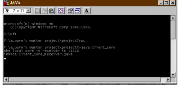 Figure 11. Launching the client core program. 