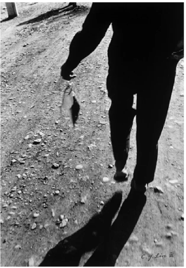 圖 4  - 3 林 慶 雲 ， 爺 爺 回 家 ， 1966， 高 雄 市 立 美 術 館 典 藏  