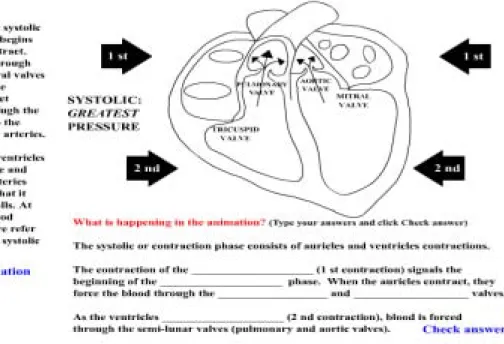 Figure 6 A Sample of the Animation with Adjunct questions and feedback  Treatment (First Screen)   