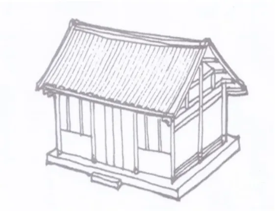 圖 2- 23 硬山頂  資料來源：李乾朗：《台灣古建築圖解事典》，頁 107。