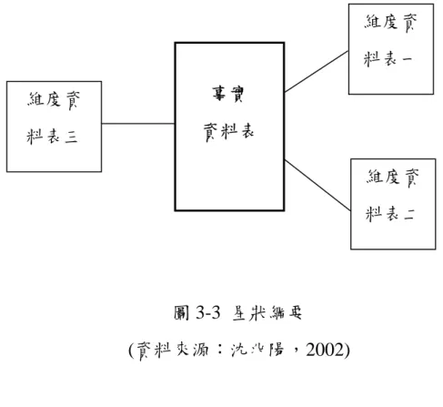 圖 3-3  星狀綱要  (資料來源：沈兆陽，2002) 