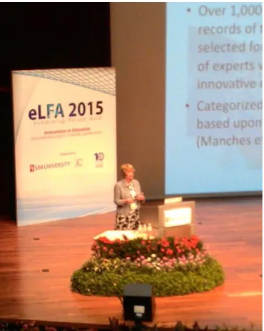 圖 3    Prof. Rosemary Luckin 進行專題演說 