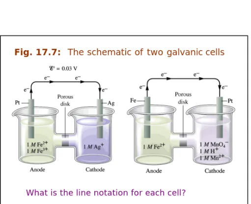 Fig. 17.7: The schematic of two galvanic cells