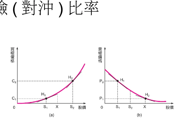 圖 12.4   選擇權的避險比率