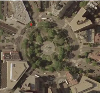 Figure 1. An aerial view of Dupont Circle in Washington, DC. Source: U.S. Geological Survey, at http://en.wikipedia.org/wiki/index.html?curid=1017545.