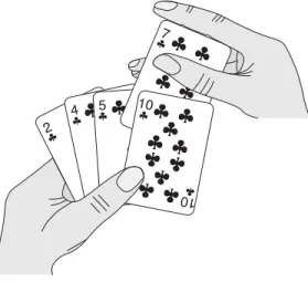 Figure 2.1 Sorting a hand of cards using insertion sort.