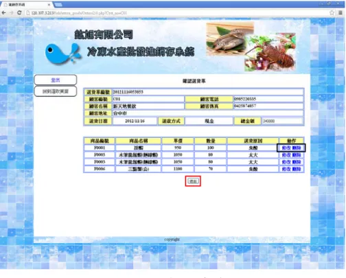 圖 6-25  確認退貨單 