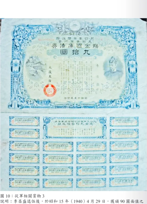 圖 10：從軍相關賞物 3