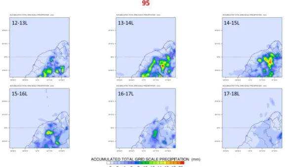 圖 2-12    有雨個案下，使用 1995 年桃園區土地利用資料進行模擬，