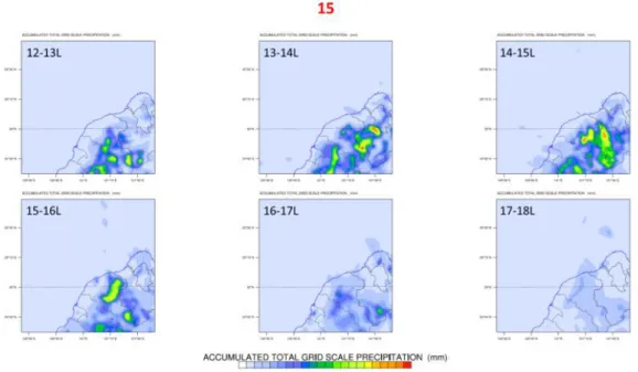 圖 2-14    有雨個案下，使用 2015 年桃園區土地利用資料進行模擬，