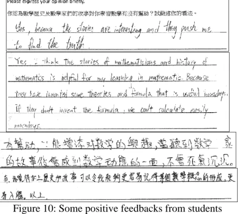 Figure 10: Some positive feedbacks from students