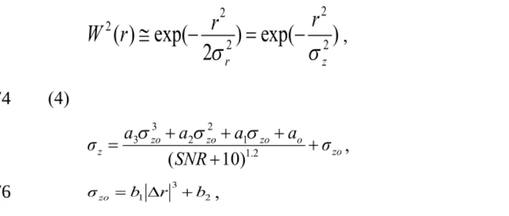 Figure 2 demonstrates the effect of range- and SNR-dependent RWF on a RIM  case. For a discussion with wind field later, the time starts from the right side of the  abscissa