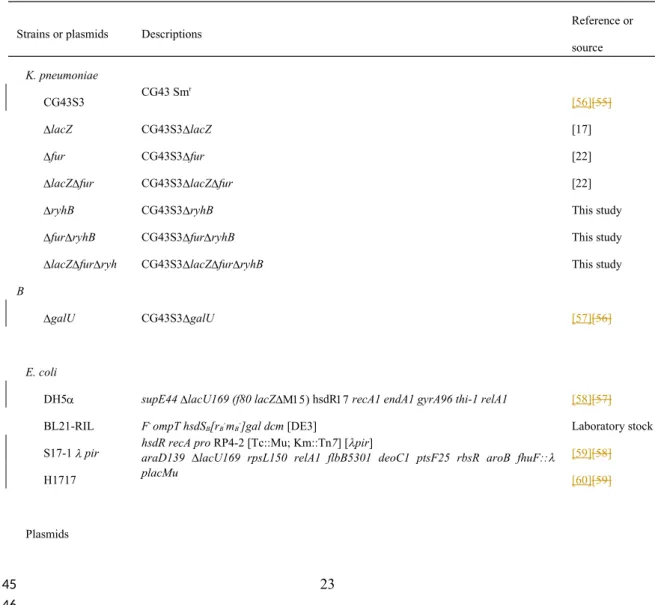 Table 2 Bacterial strains and plasmids used in this study