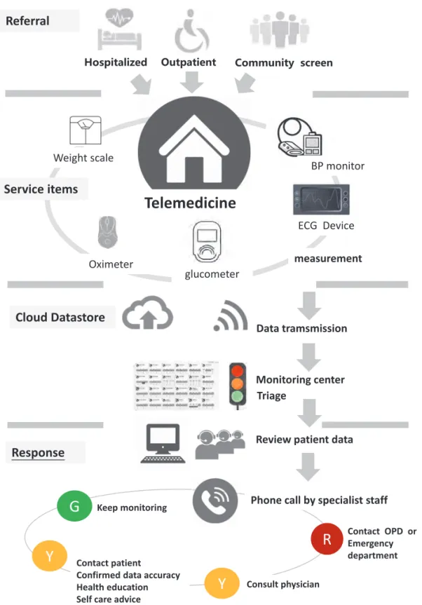 Figure 1. Workflow of the telemedicine in MacKay Memorial Hospital.