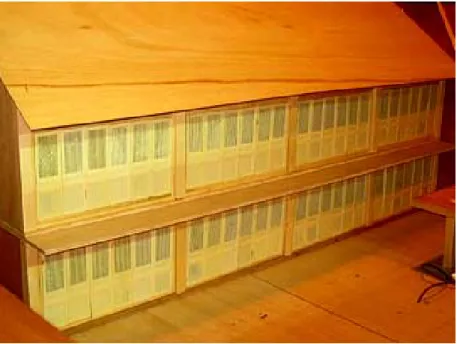 Figure 4. Courtyard view of the 1/16 scale model showing the detailed architectural  features on the walls