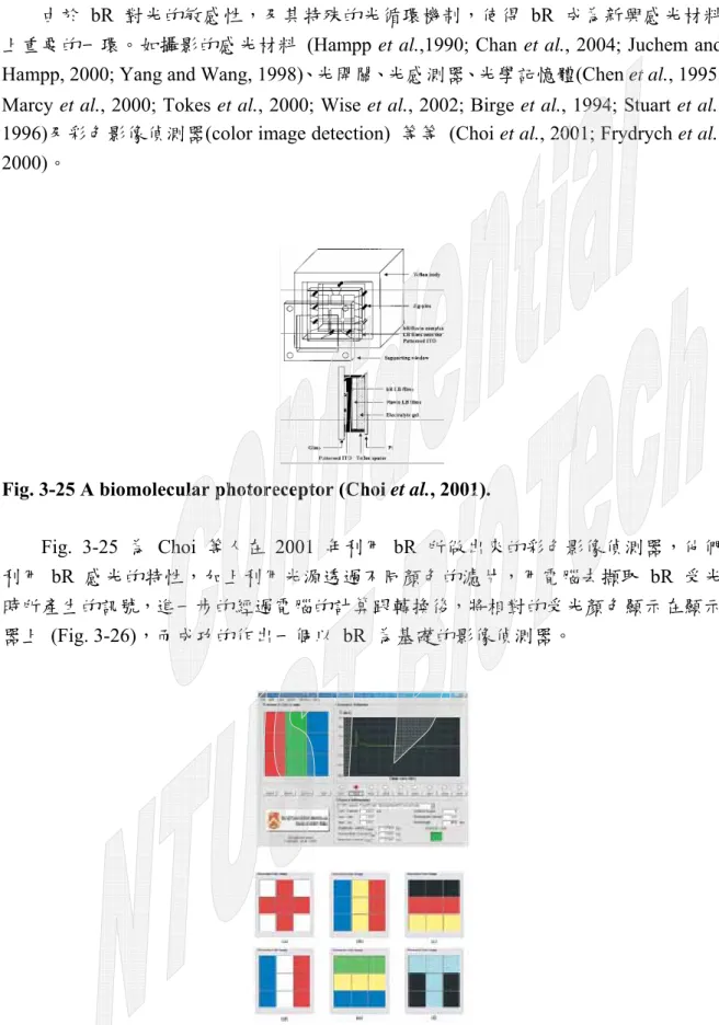Fig. 3-25 A biomolecular photoreceptor (Choi et al., 2001). 