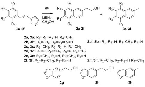 Table 3 Results of Photoreaction of 1a−1i with LiBH 4 under 300 nm-Irradiation. a