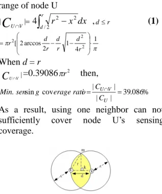 Figure 27. Intersection of two sensor nodes