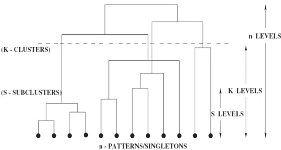 Figure 1: Illustration of a Hierarchical Clustering Algorithm (Vijaya et al., 2006)