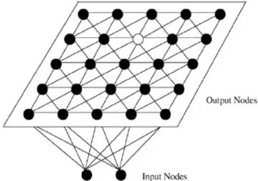 Figure 2: Illustration of the Network of 4×4 Kohonen’s Self Organizing Map (Kuo et al., 2002).