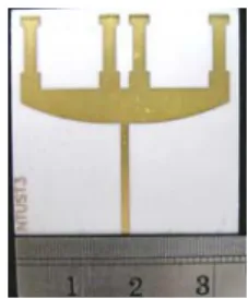 Fig. 20 Photograph of the proposed antennawith the one-port network in Fig. 14(b) which 