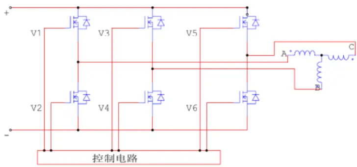 Figure 3.   BLDC motor three phase main circuits. 