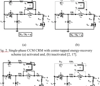 Fig. 4. PWM switch cell in single-phase CCM CRM without  energy-recovery scheme. 