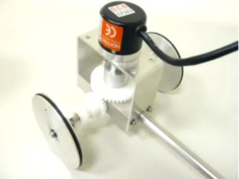 Fig. 2.  The gears and the wheels of the orientation sensor. 