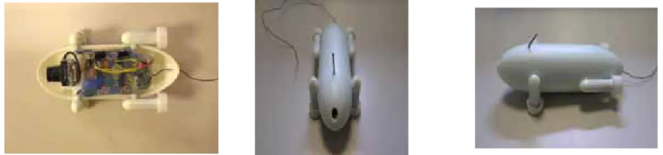 Fig. 14 Assembled remote-controlled mini-scale underwater vehicle with vision capability  Conclusions 