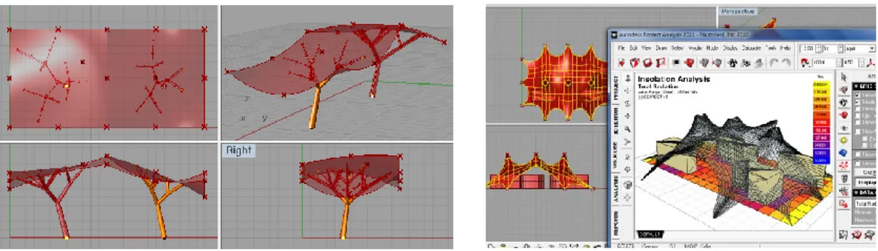 Fig. 6: Parameteric shapes created by a L-system 